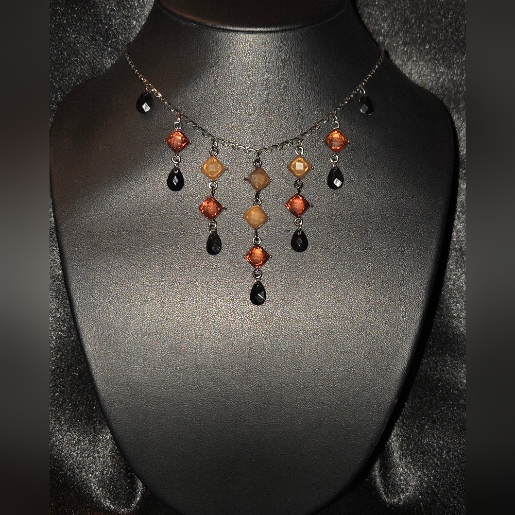 Estate 1928 Facted Lucite Beaded Necklace 20$